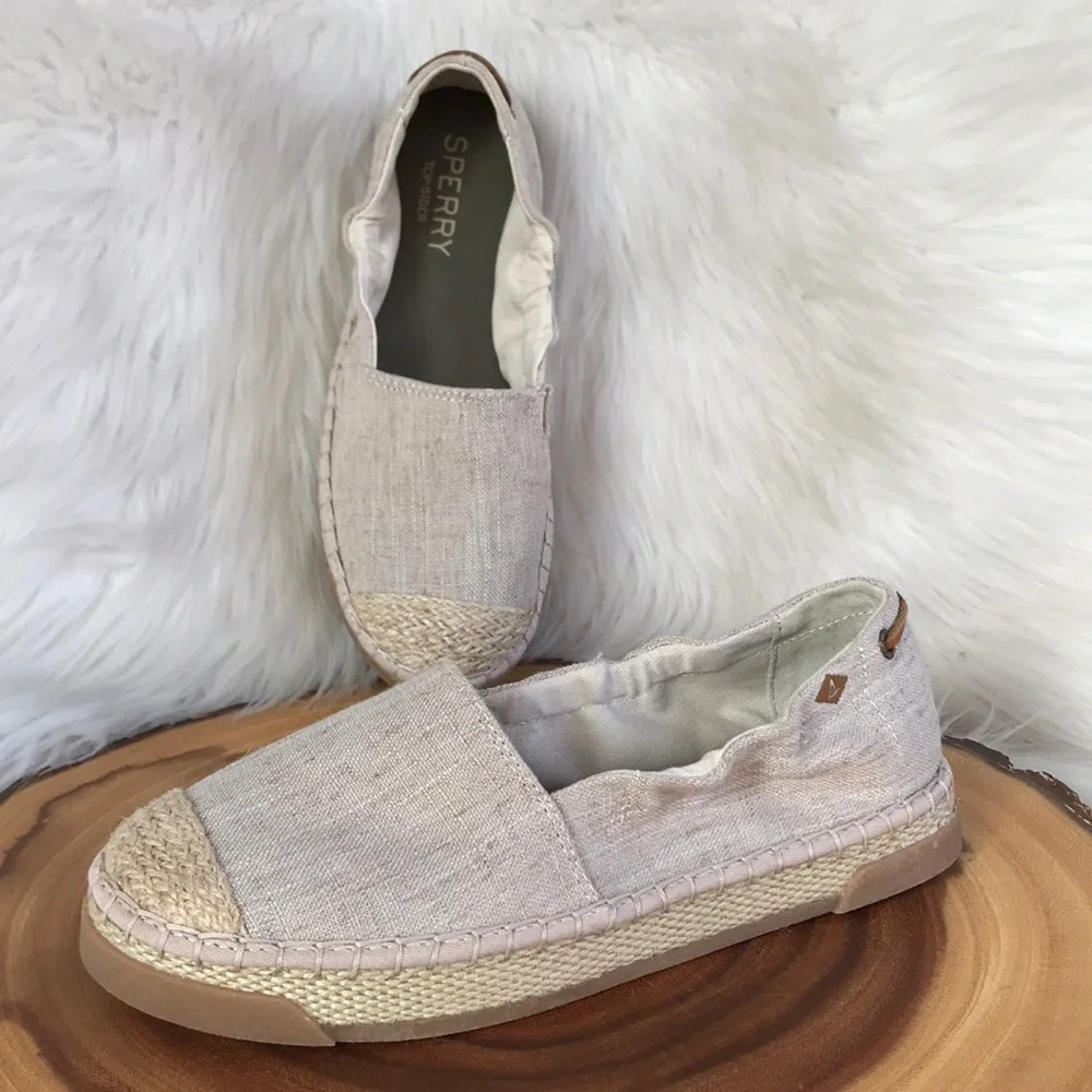 Sperry Women's Espadrille Slip-On Shoes in Natural Beige